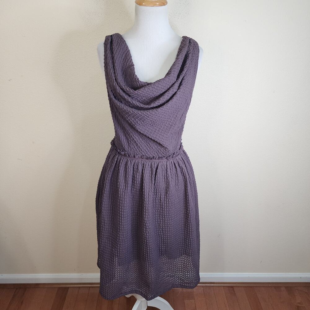 Ric Rac Dress Women’s Medium Purple Waffle Weave Textured Sleeveless Fit & Flare